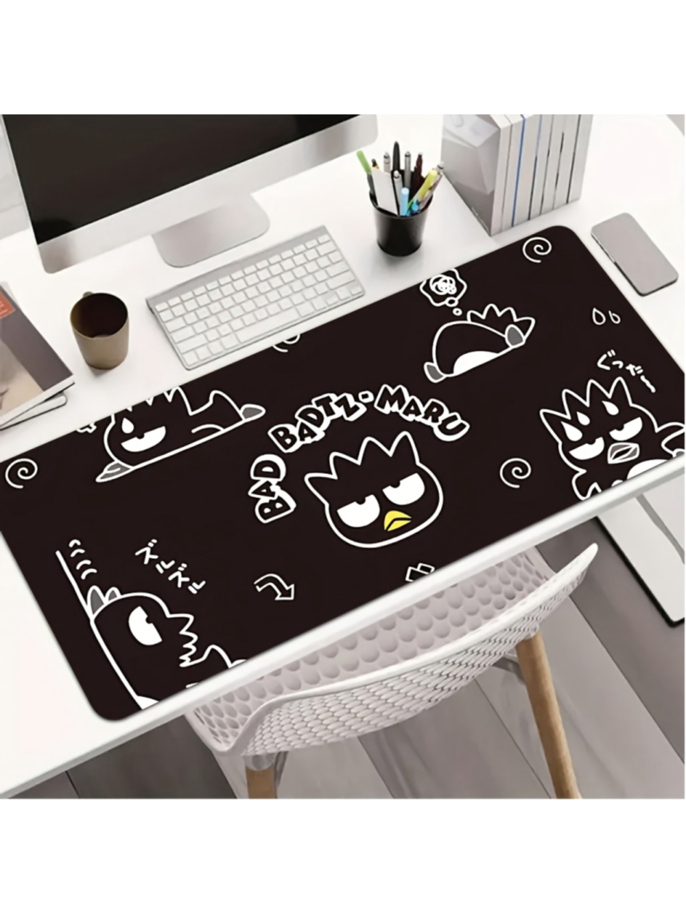 #BM-232 Desk Mat Black White Badtz Maru